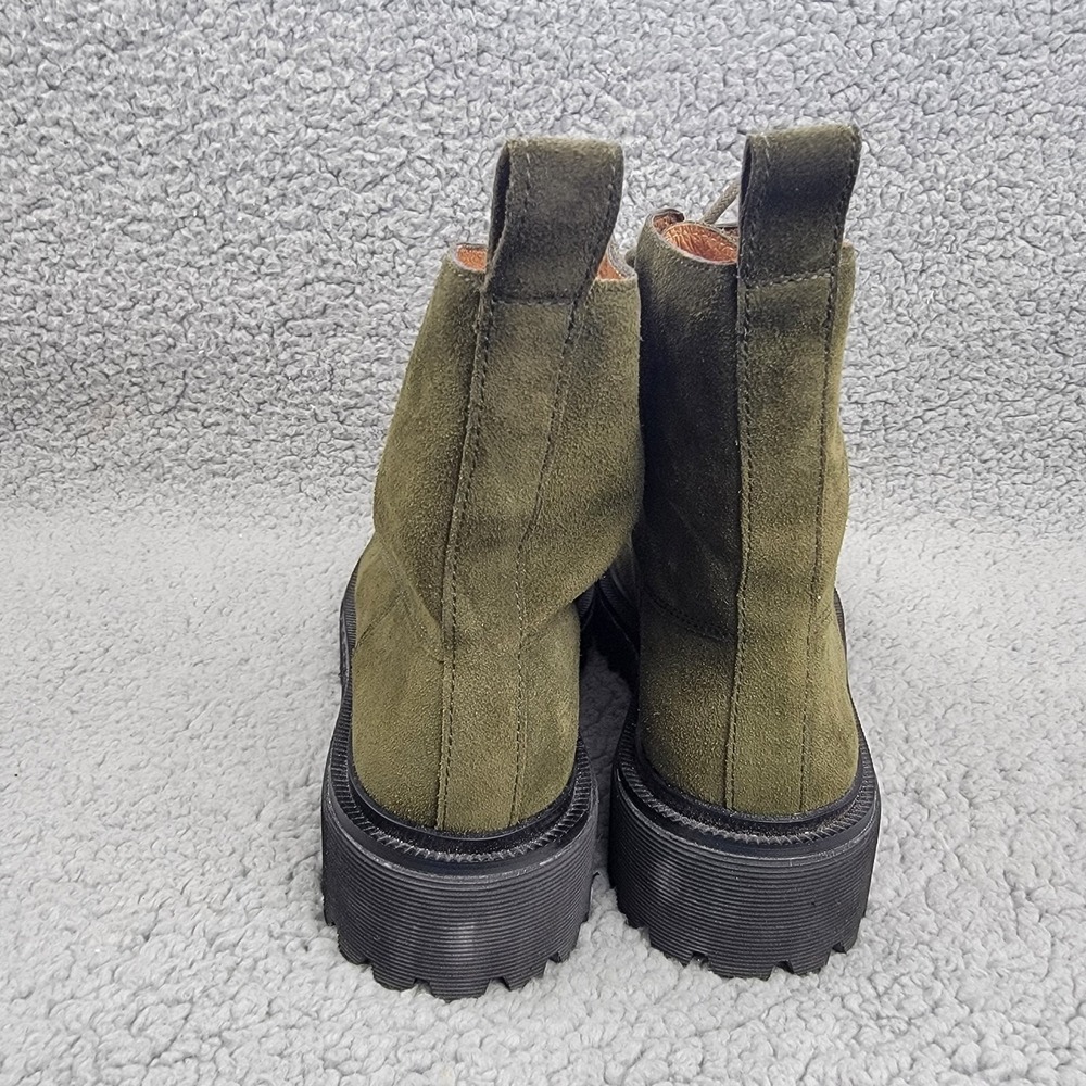 Madewell Rayna Lace-Up Lugsole Boot SuedeGreen Preppy Punk Hippie‎ Combat 7.5 - Picture 7 of 10